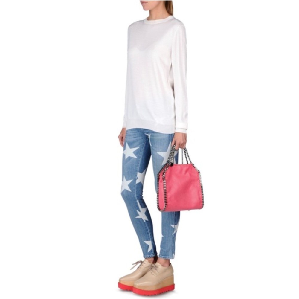 Stella McCartney White and Blue Skinny Jumpsuit